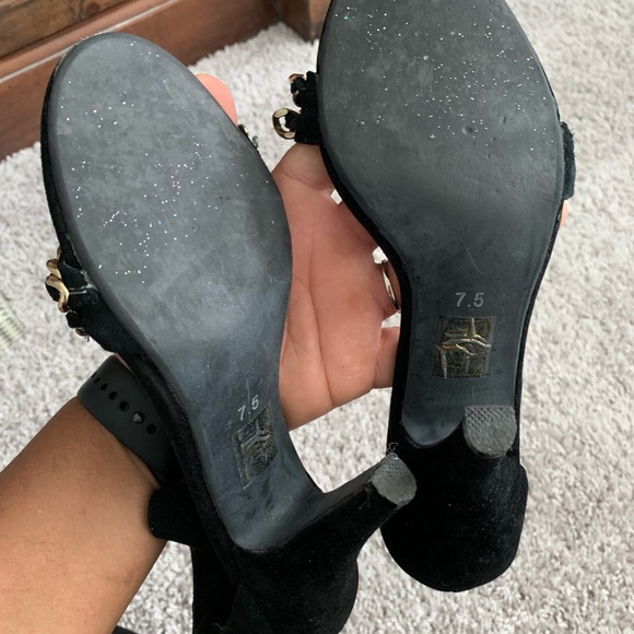 Jeffery Campbell, Black suede, gold chain (worn) - Picture 6 of 6